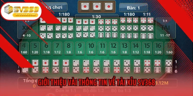 Giới thiệu vài thông tin về Tài xỉu SV368