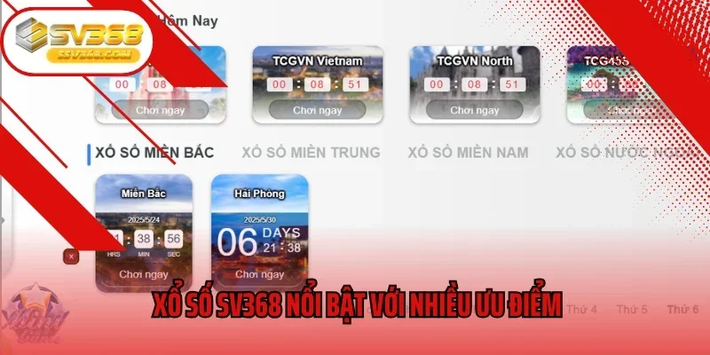 Xổ số SV368 nổi bật với nhiều ưu điểm